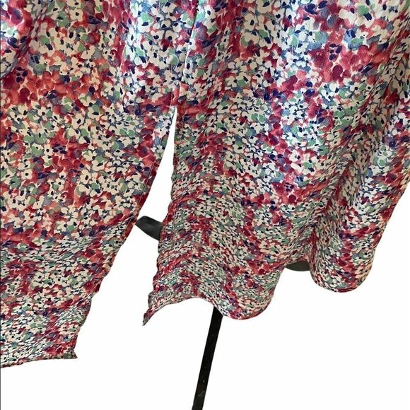 Pink Floral Print Sweetheart High Low Light Dress - Picture 5 of 7